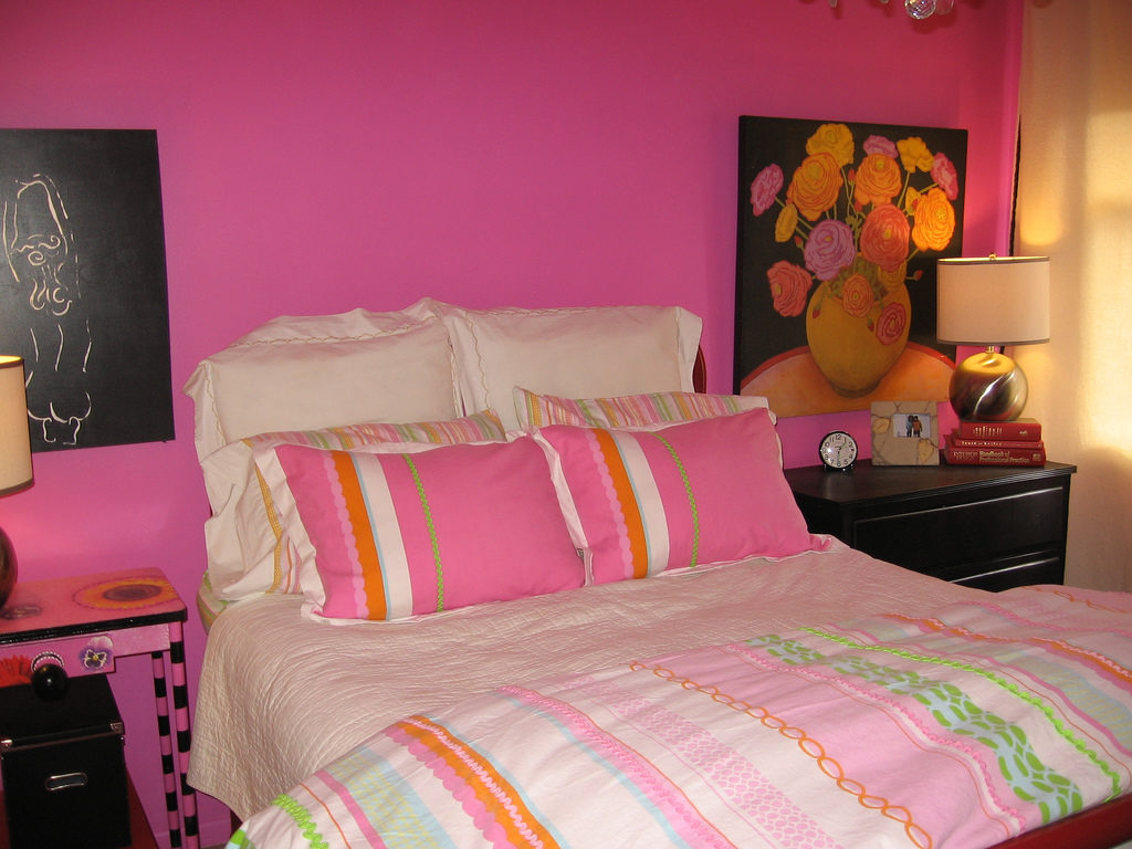 افضل لون لغرفة النوم - اللون الزهري